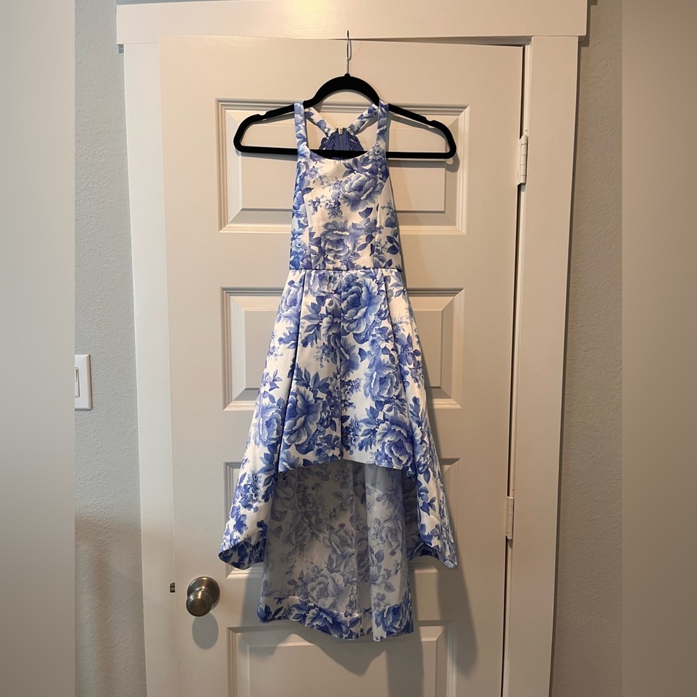 Speechless Blue and White Floral Dress